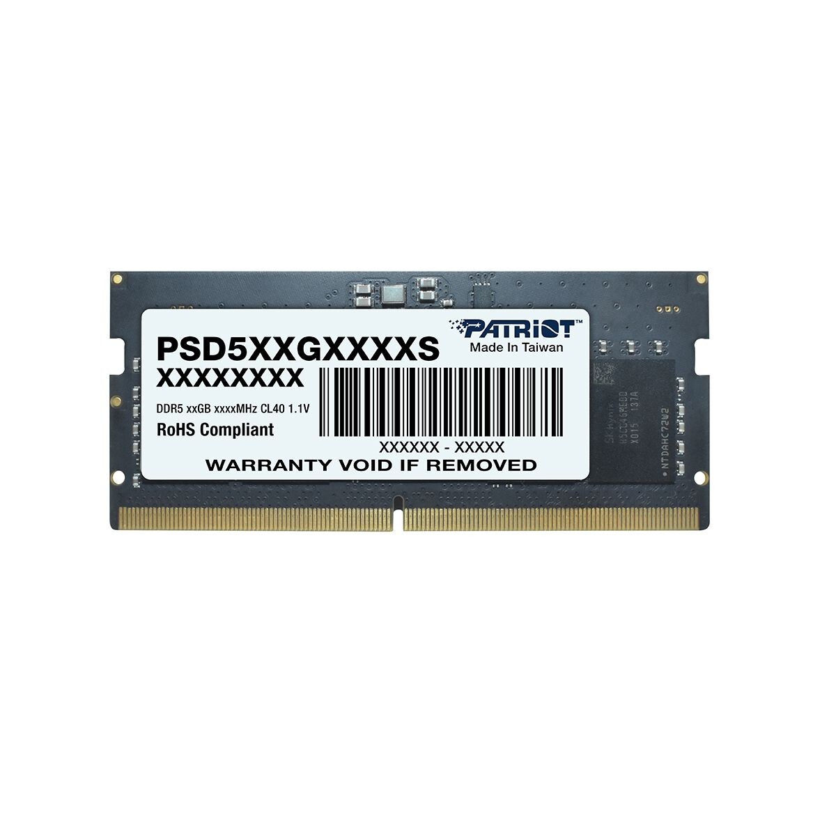 Patriot SL 32GB (1x32GB) DDR5-5600 PC5-44800 CL46 1.1V 262-Pin SODIMM Laptop RAM