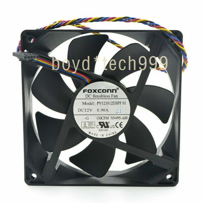 Cooling fan PV123812DSPF 01 FOXCONN 12CM DC 12V 0.90A 120*120*38MM 4Pin DELL