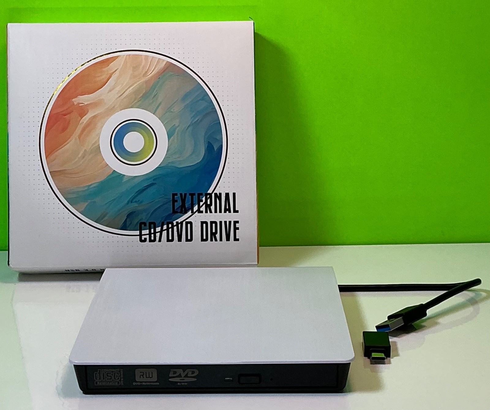 External CD DVD Drive Laptop PC USB 3.0 Plug N Play New Write Burn Linux Mac Win