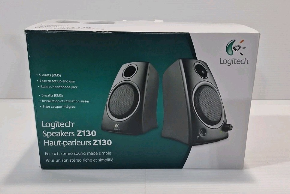 BRAND NEW SEALED Logitech Z130 Stereo Speakers 5 WATTS Computer Laptop Black