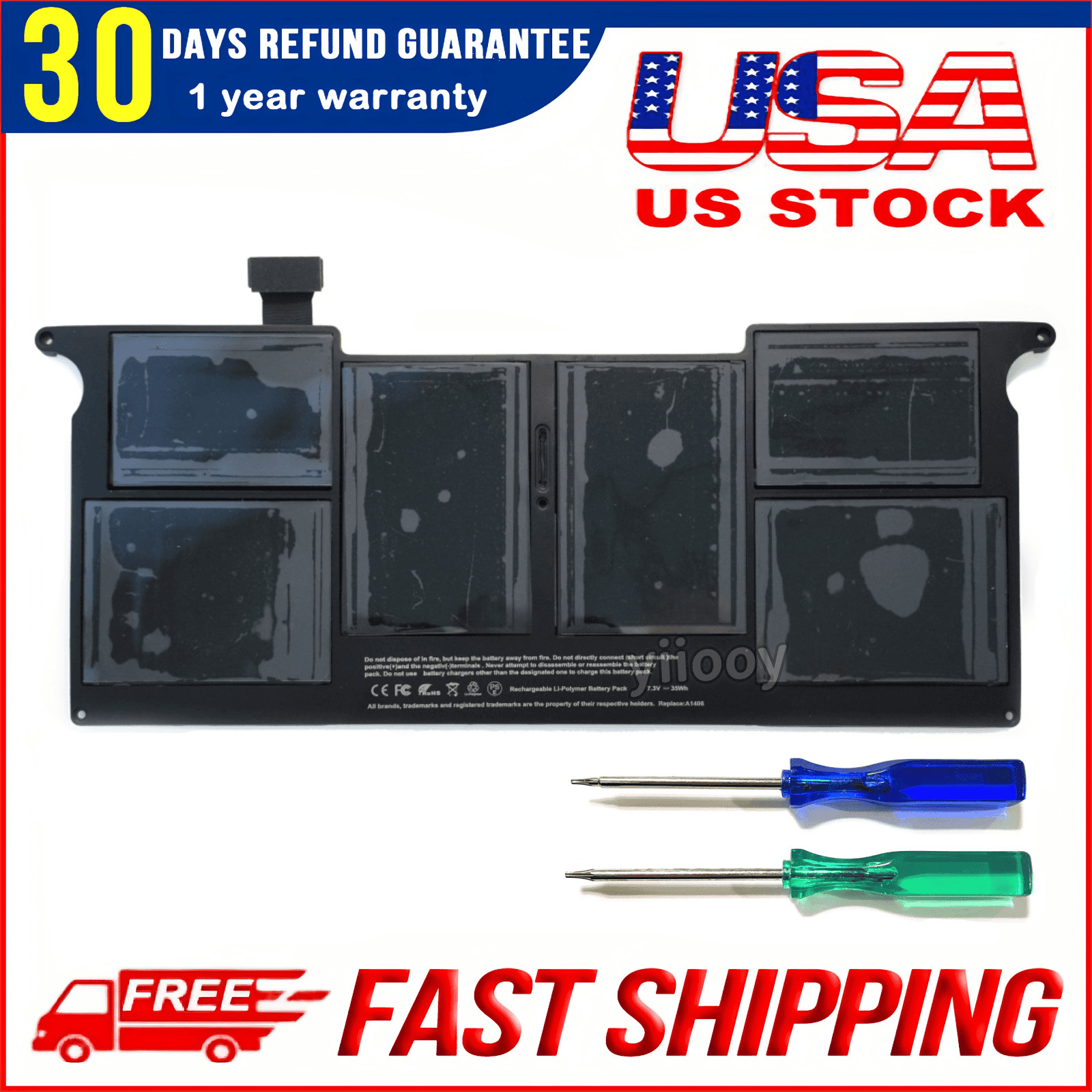 New OEM A1465 A1406 Battery MacBook Air 11'' Early 2015 2014, Mid 2013 2012 2011