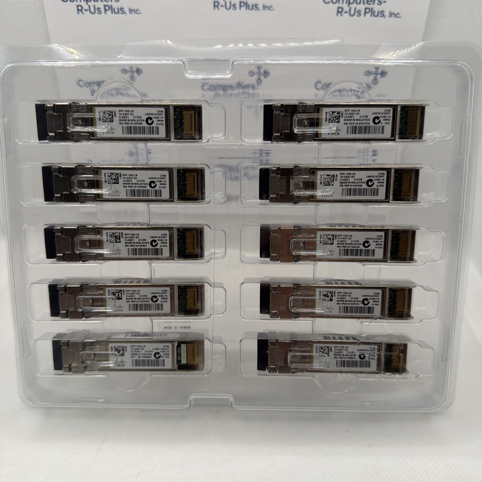 SFP-10G-LR CISCO 10-2457-02 10GBASE-LR SFP+ Transceiver New Pull A Grade Qty 10