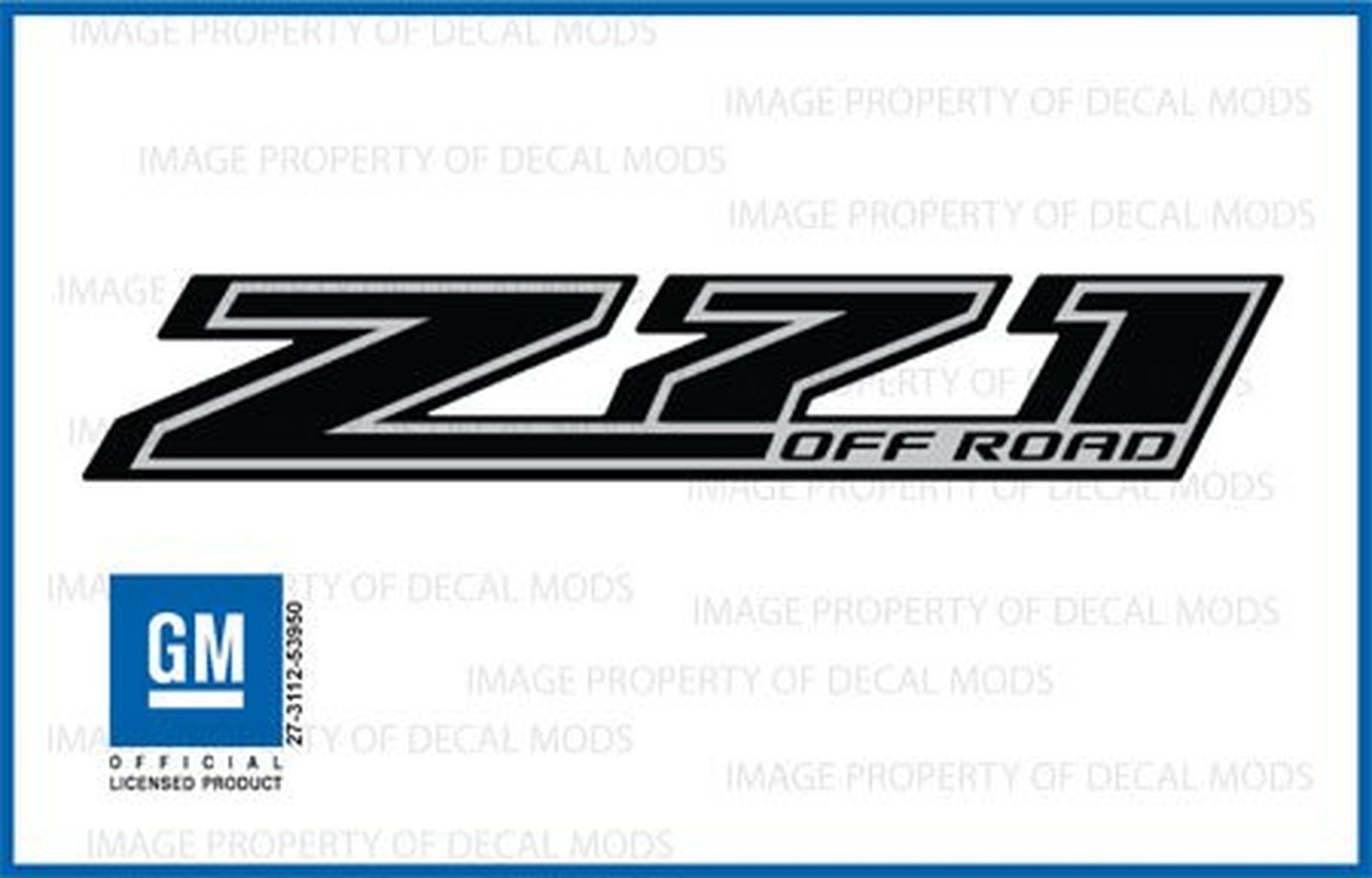 GMC Sierra Z71 Offroad Truck Black Blackout Stickers Decals - FBLK (2014-2017...