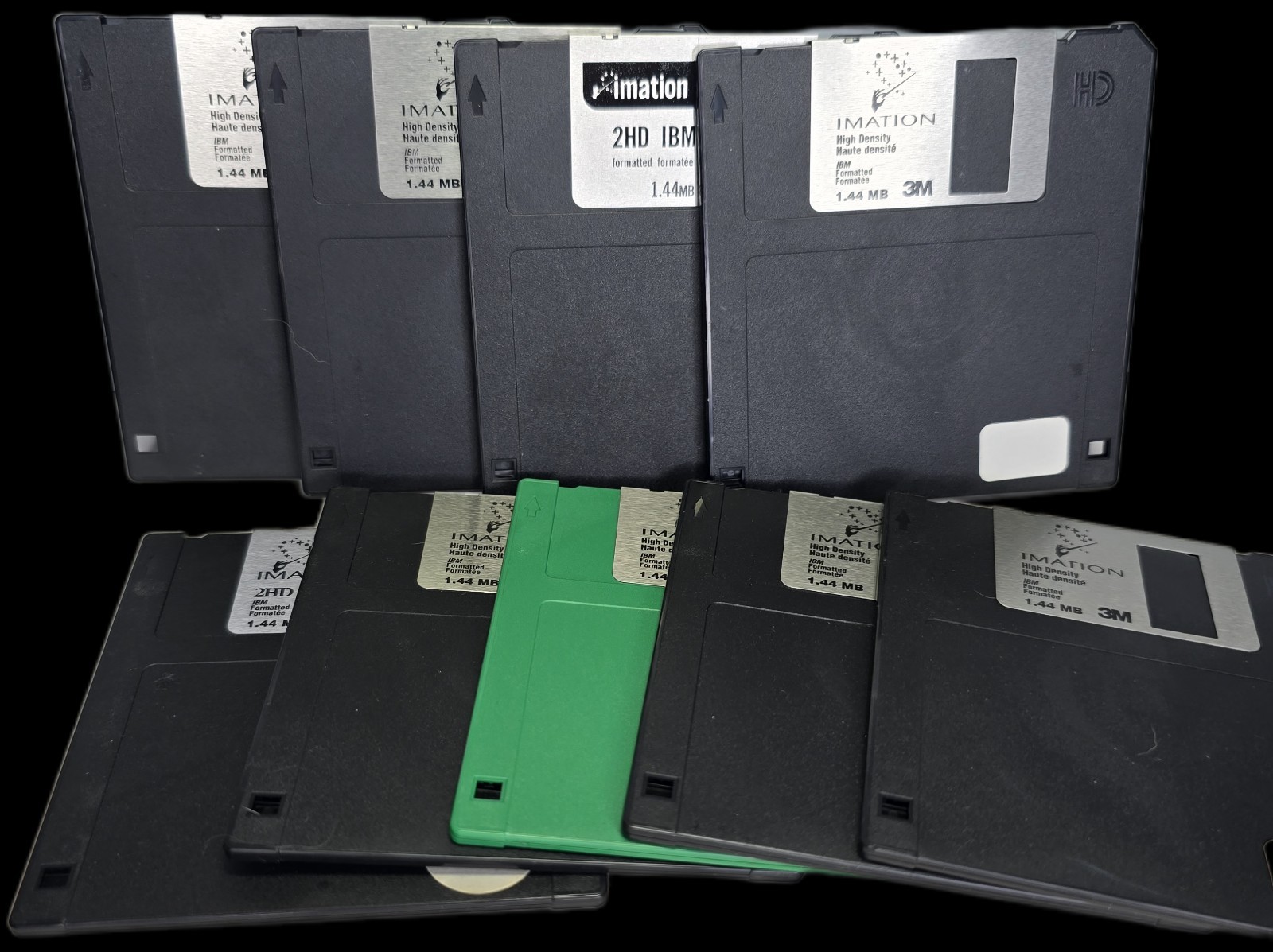 9 Vintage 3.5” Floppy Disk (3 1/2 Inch) Imation IBM 2HD 1.44MB Formatted