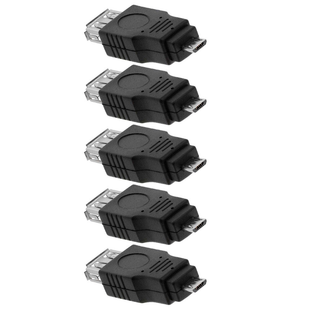 5x USB 2.0 A Female Jack to Micro B 5-Pin Male Plug Connector Adapter Converter