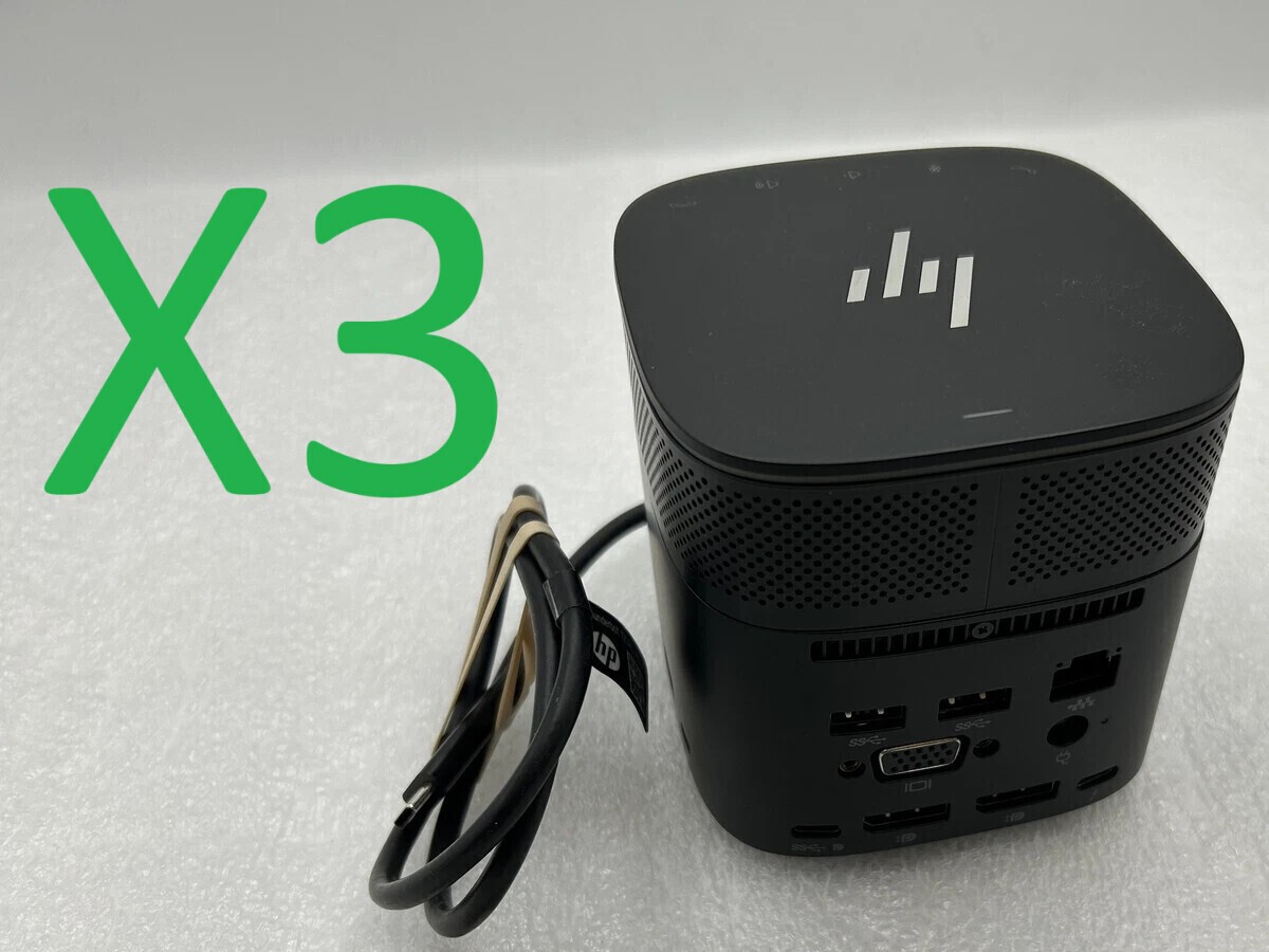 LOT OF 3 HP Thunderbolt Docking Station 120W G2 HSN-IX01 with Bang & Olufsen MOD