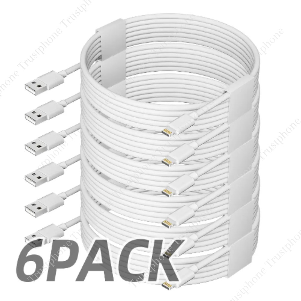 6Pcs USB Fast Charger Cable For iPhone14 13 12 11 8 7 6 Plus XR XS Charging Cord