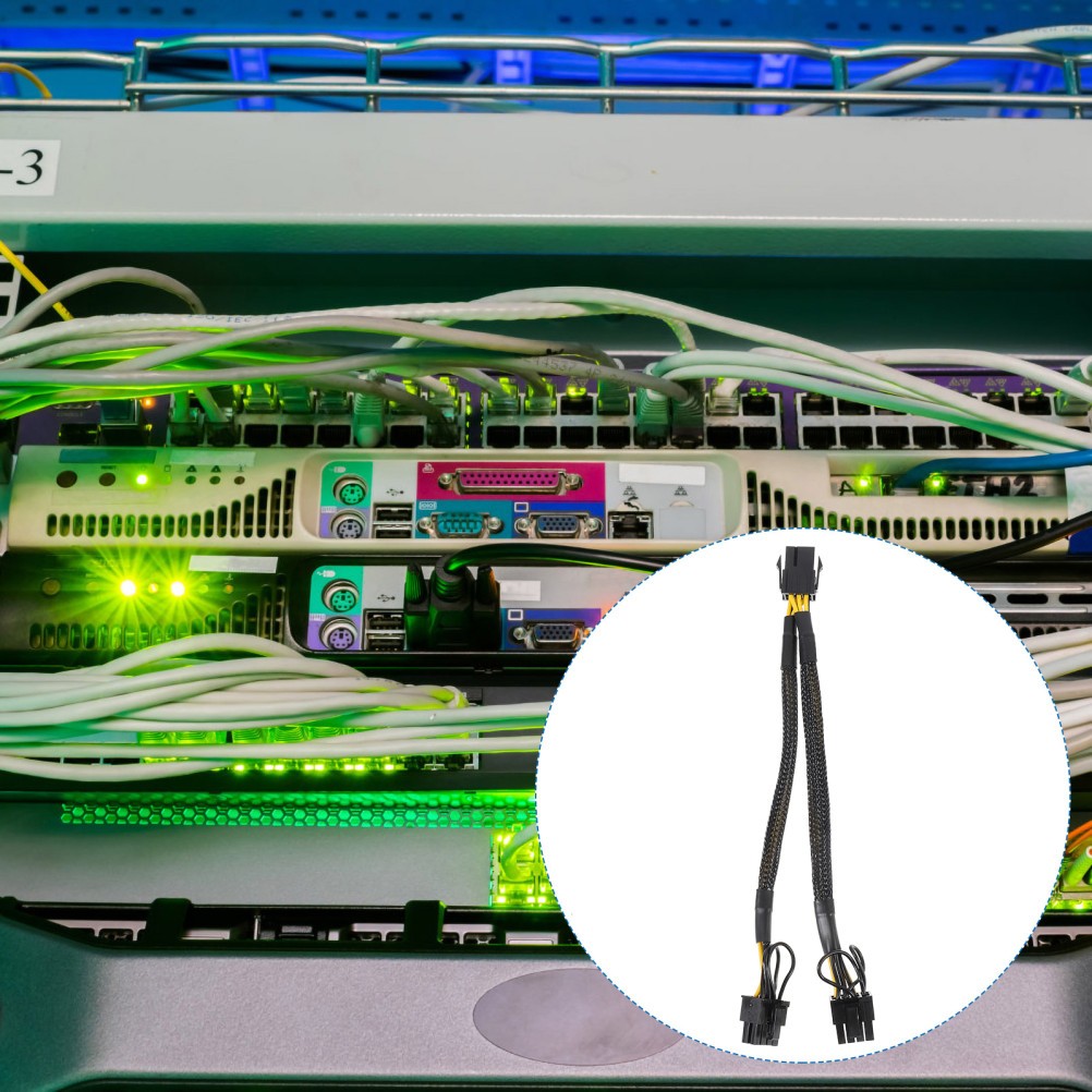 Graphic Power Cord 6 Pin to Dual 8 Pin PCIe Adapter GPU Power Supply Cable