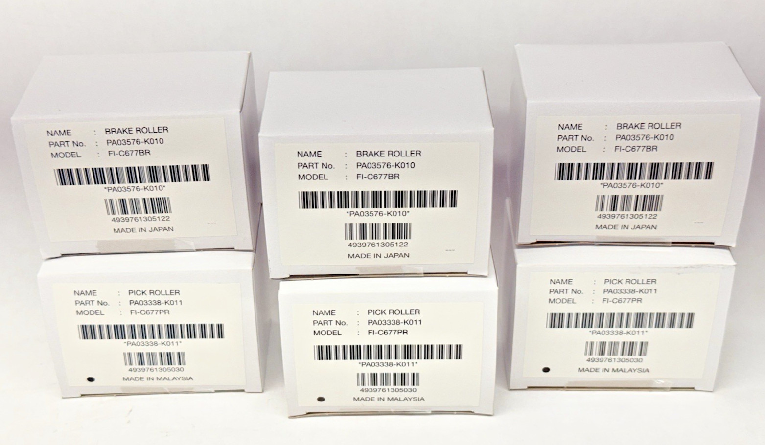 NEW (3 Sets) Genuine Fujitsu PA03576-K010 PA03338-K011, Brake Roller Pick Roller