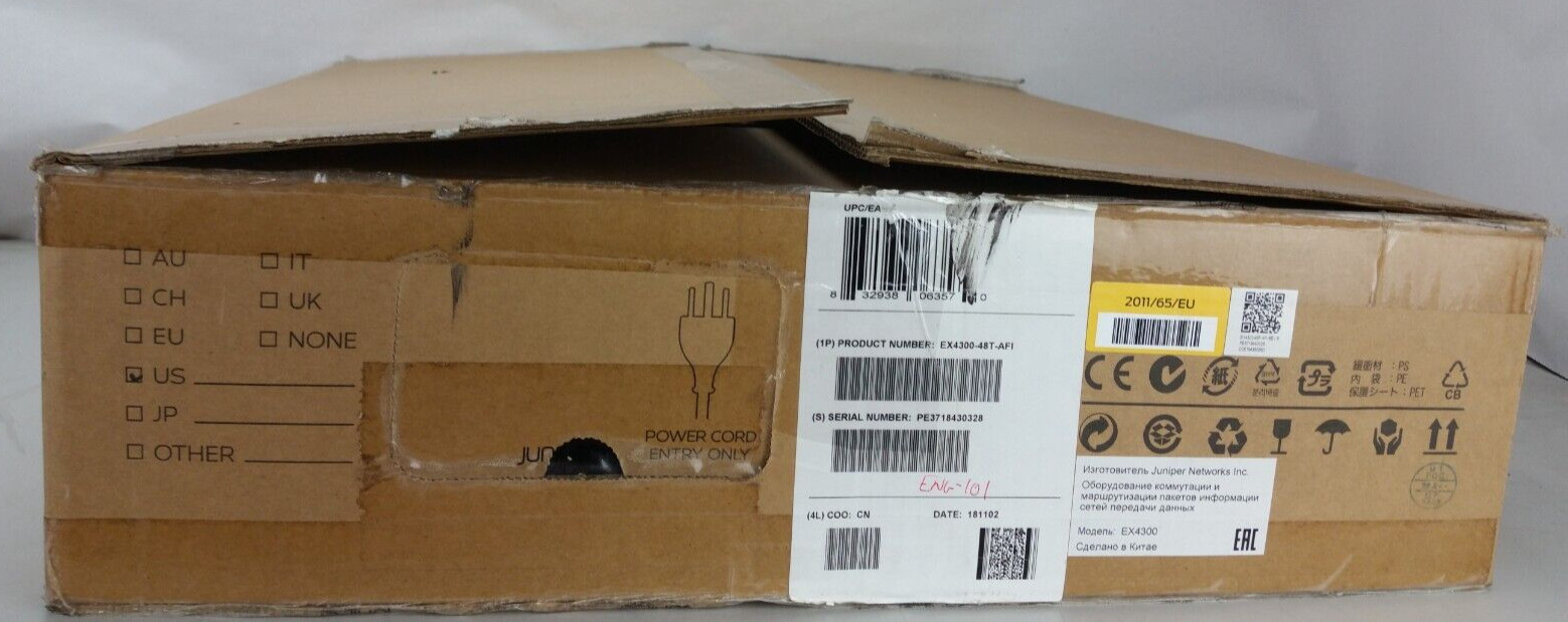 Juniper EX4300-48T-AFI 48-Ports Ethernet Switch