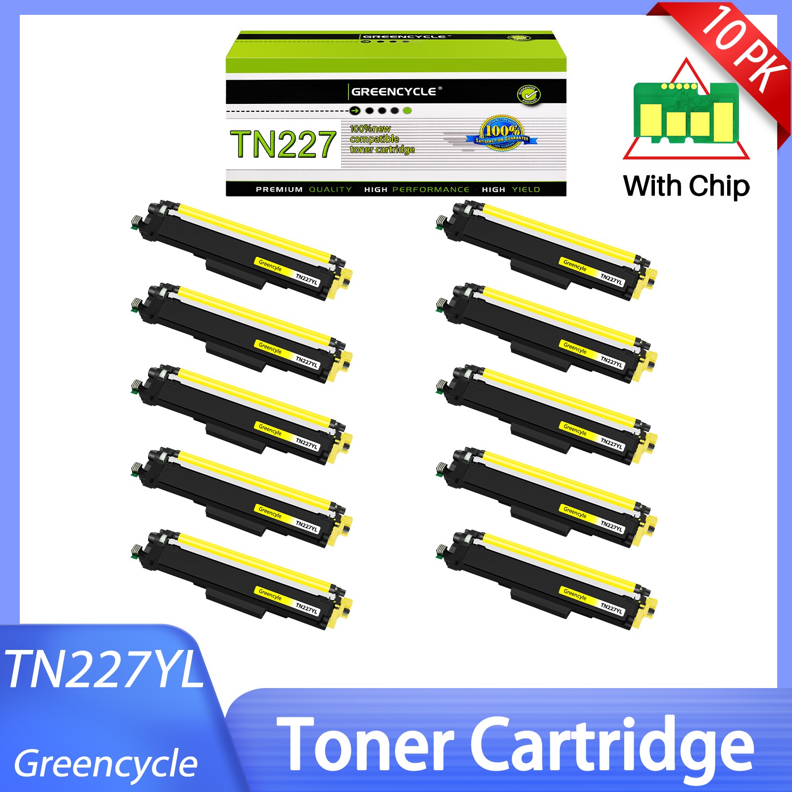 YL Toner TN227 TN-227 For Brother HL-L3270CDW HL-L3290CDW MFC-L3770CDW 10PACK