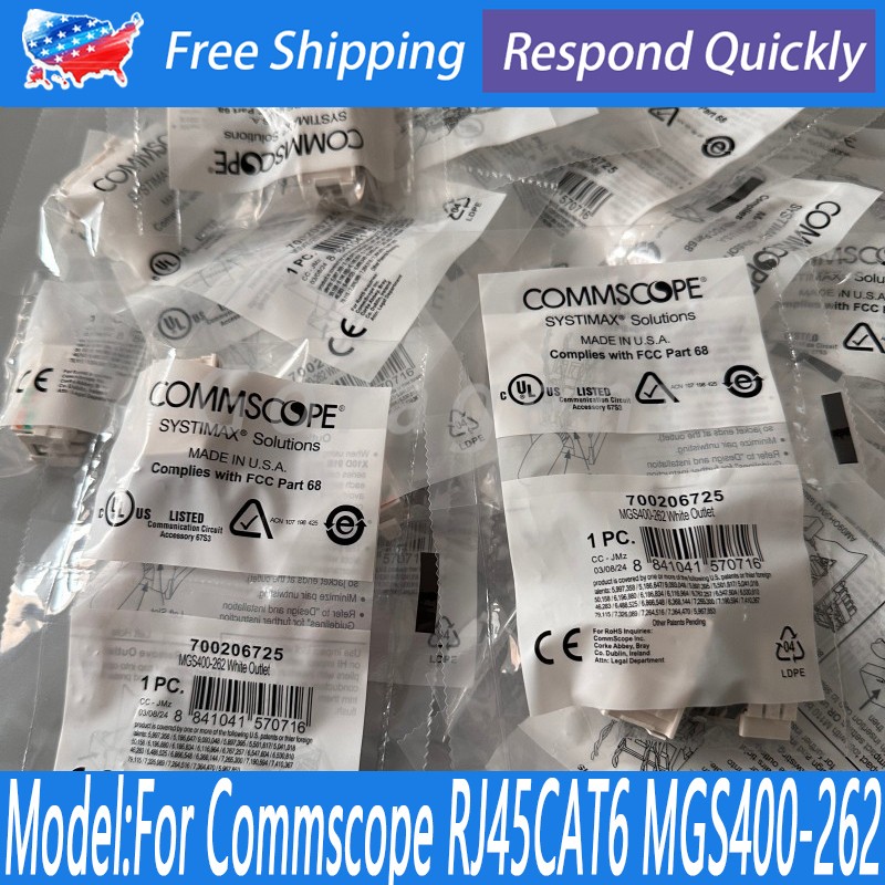 100PCS For CommScope Category 6 Gigabit Network Jack Module RJ45CAT6 MGS400-262