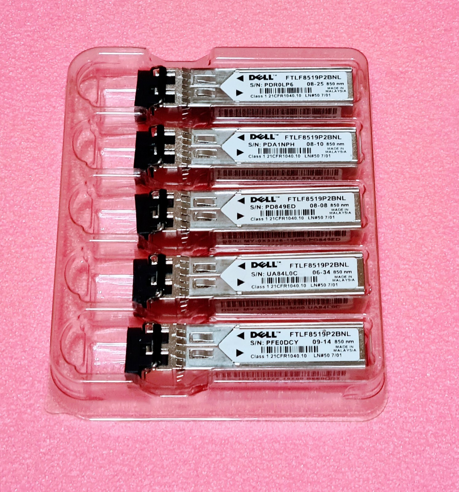 DELL 0X3366 2Gbps 1000Base-SX LC Multi-mode Fiber MMF 500m 850nm SFP Transceiver