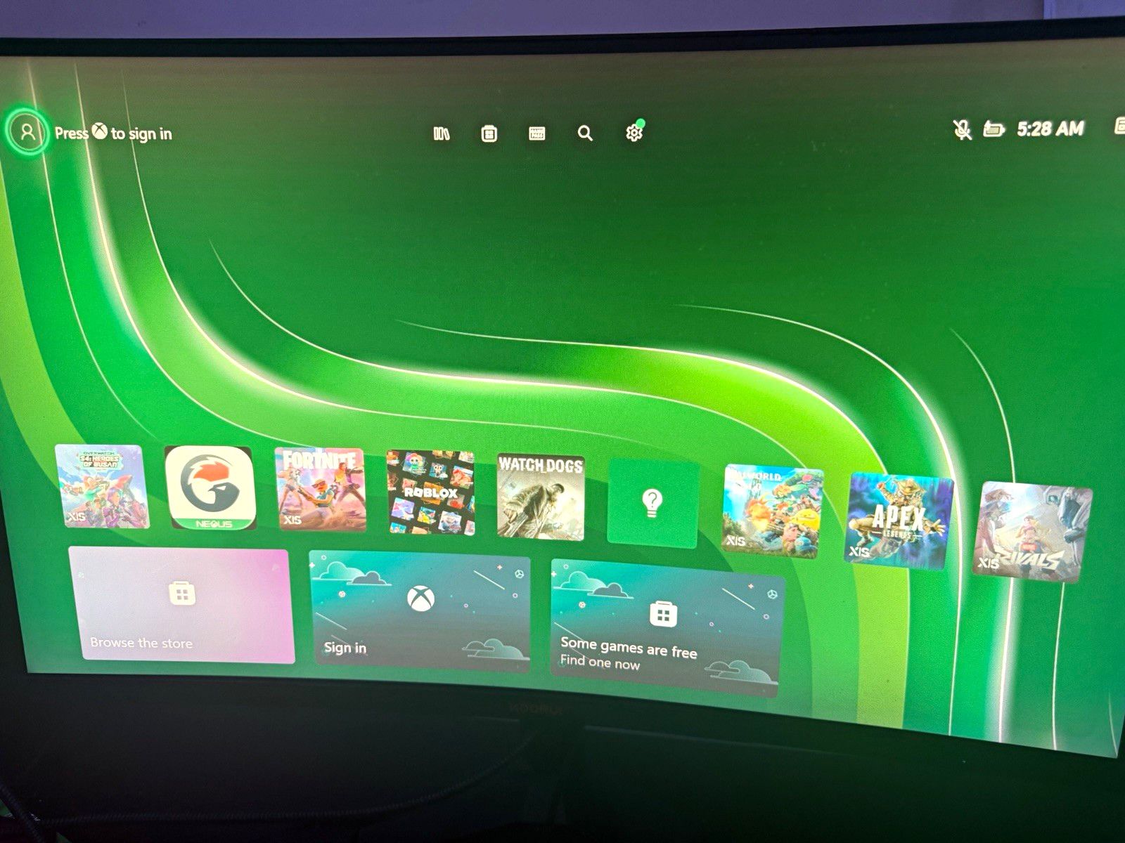 KOORUI 27” QHD 144Hz Curved Gaming Monitor 2560x1440 1ms VA HDMI DP
