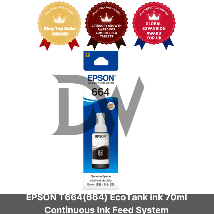 EPSON T664(664) EcoTank ink 70ml Continuous Ink Feed System Express / Genuine