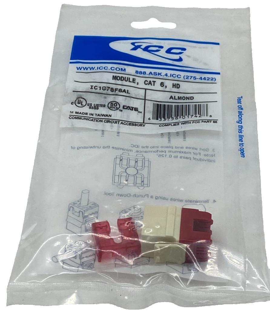 ICC IC1078F6AL Module Cat 6 HD - LOT OF 4