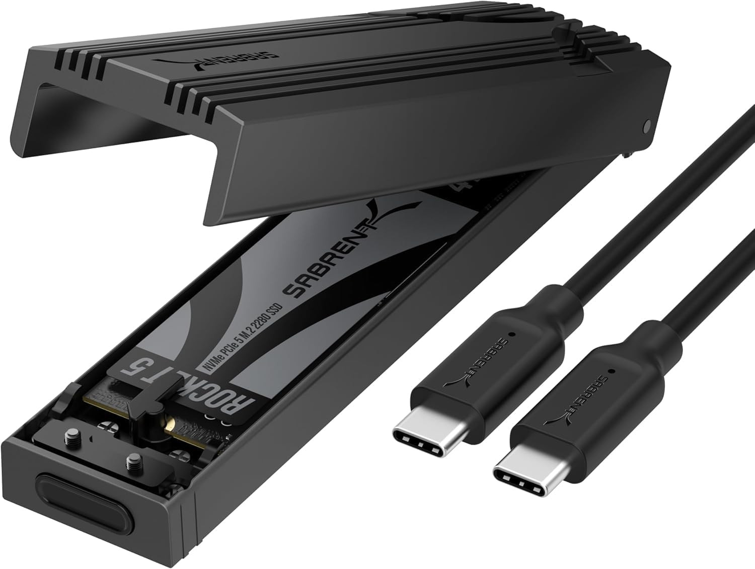 SABRENT USB C Nvme Enclosure & Reader, Tool-Free M.2 Pcie SSD Case for 2230-2280