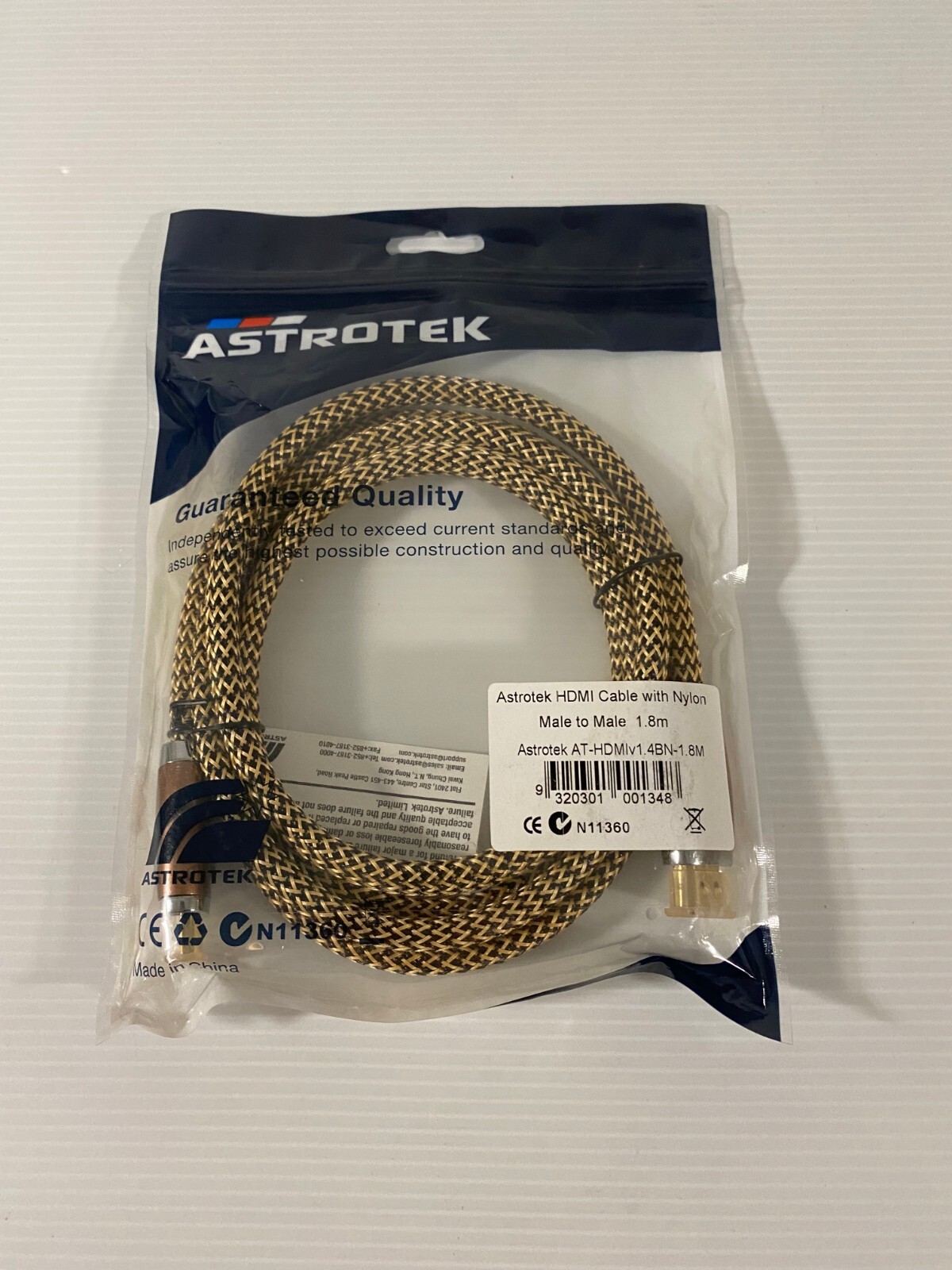 HDMI Cable 2m - Premium Nylon Male to Male 30AWG OD6.0mm Astrotek