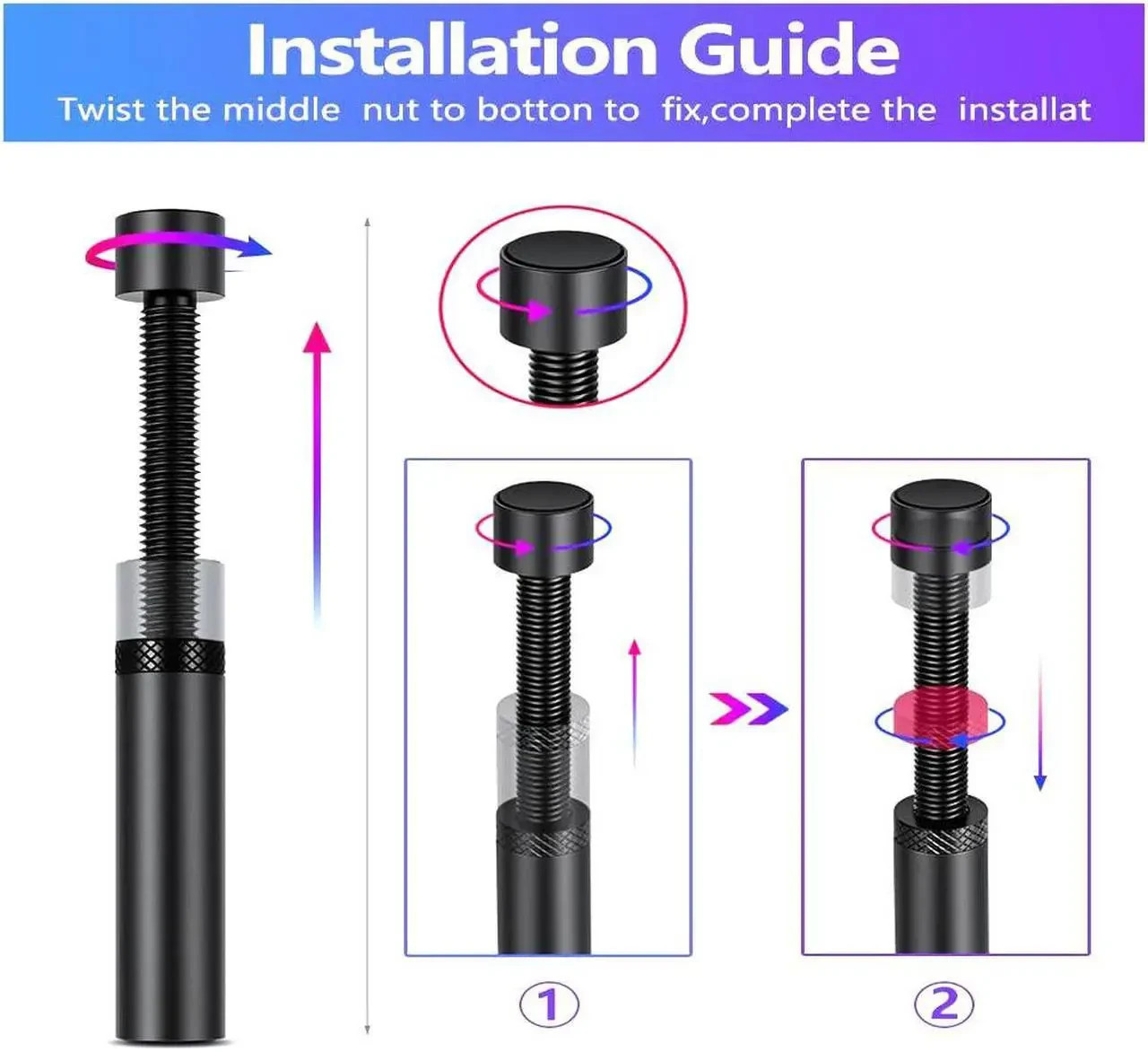 Adjustable GPU Support Bracket (74-120mm) - Anti Sag Holder with Magnetic Base