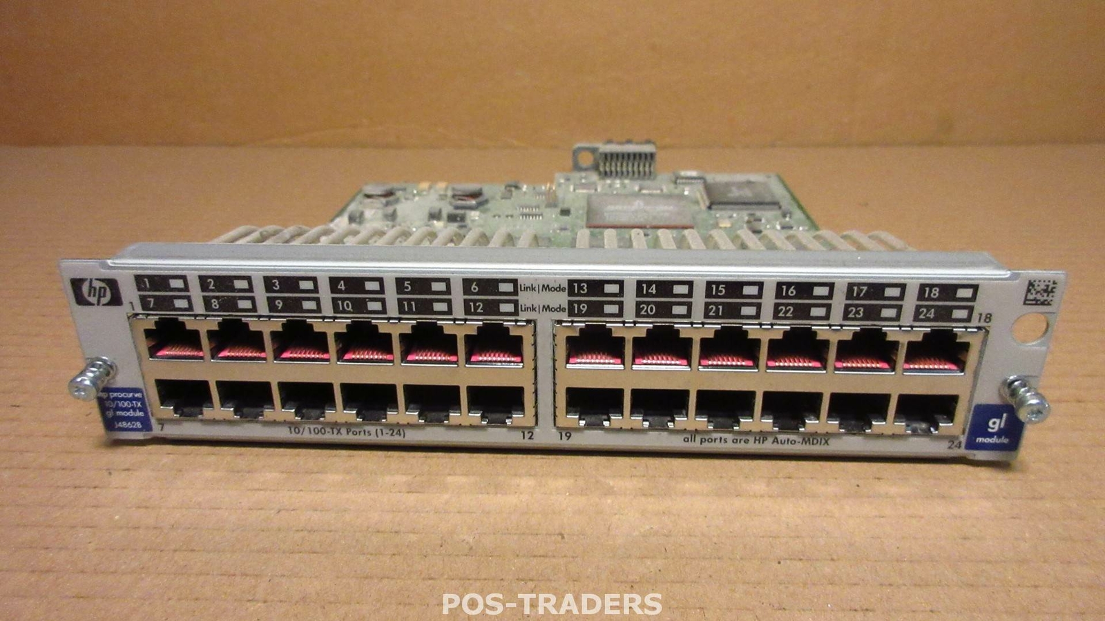 HP J4862B ProCurve 24 port GL Switch 10/100 TX Module PULLED FROM J4887A 4104GL