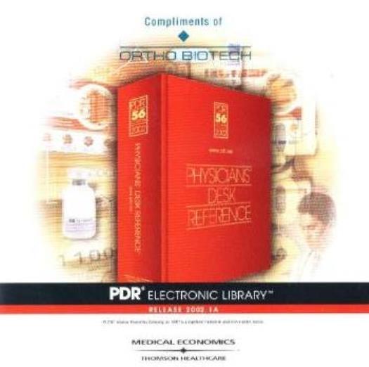 PDR Electronic Library 2002 PC CD Physicians Desk Reference drugs medicine text