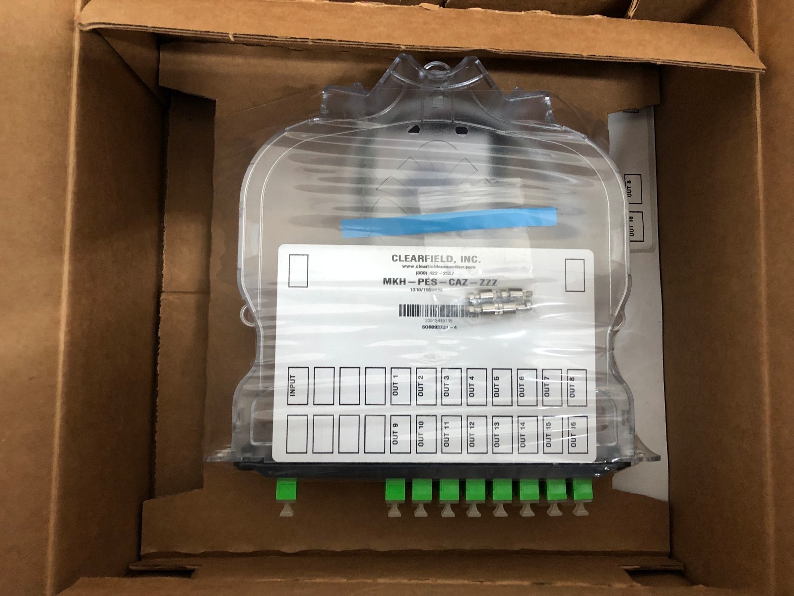 CLEARFIELD, INC MKH-PES-CAZ-ZZZ MODULE 1X16 FIELDSMART SPLITTER 2 SLOT C/ACP