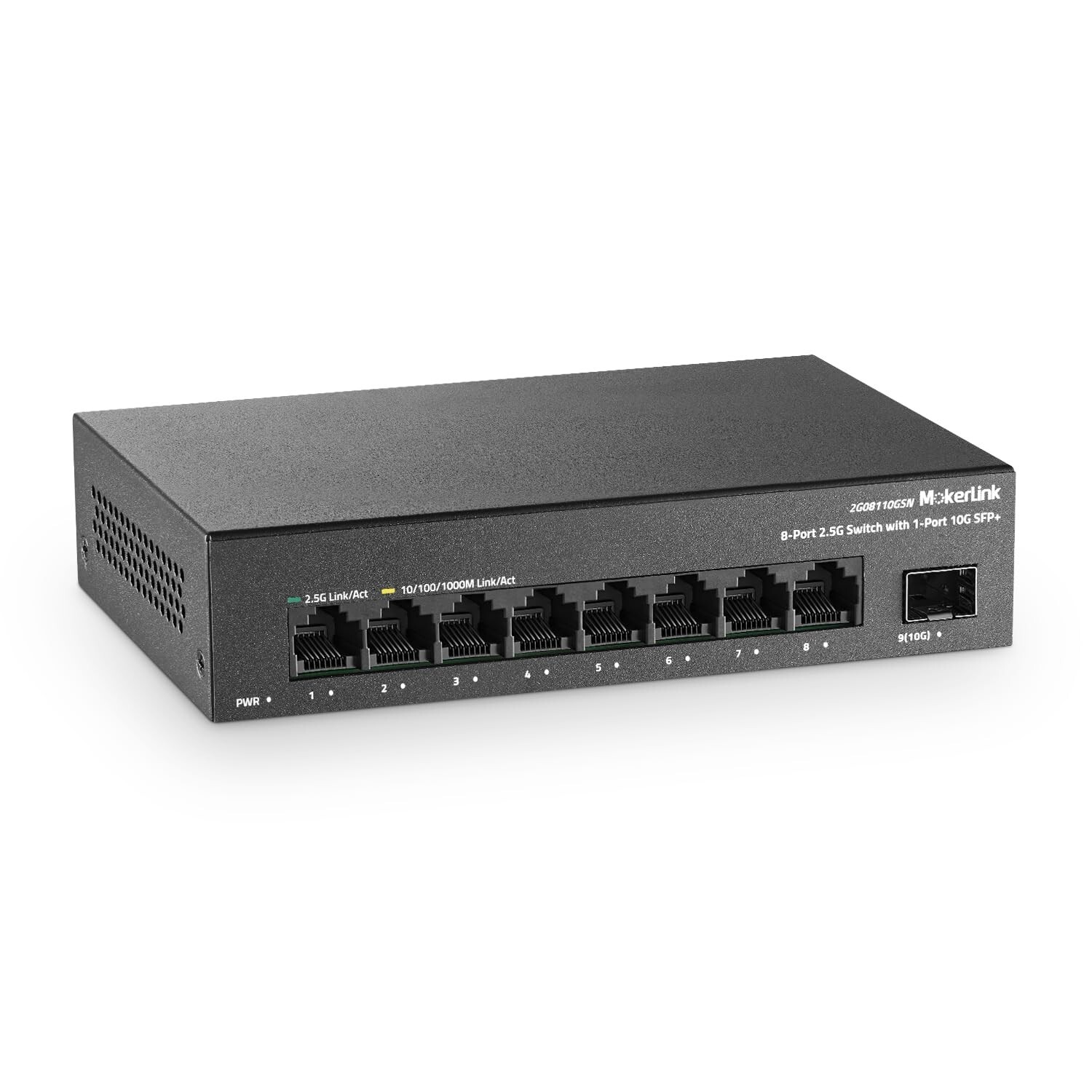 MokerLink 8 Port 2.5G Ethernet Switch with 10G SFP+ Slot, 8x2.5G Base-T Ports...