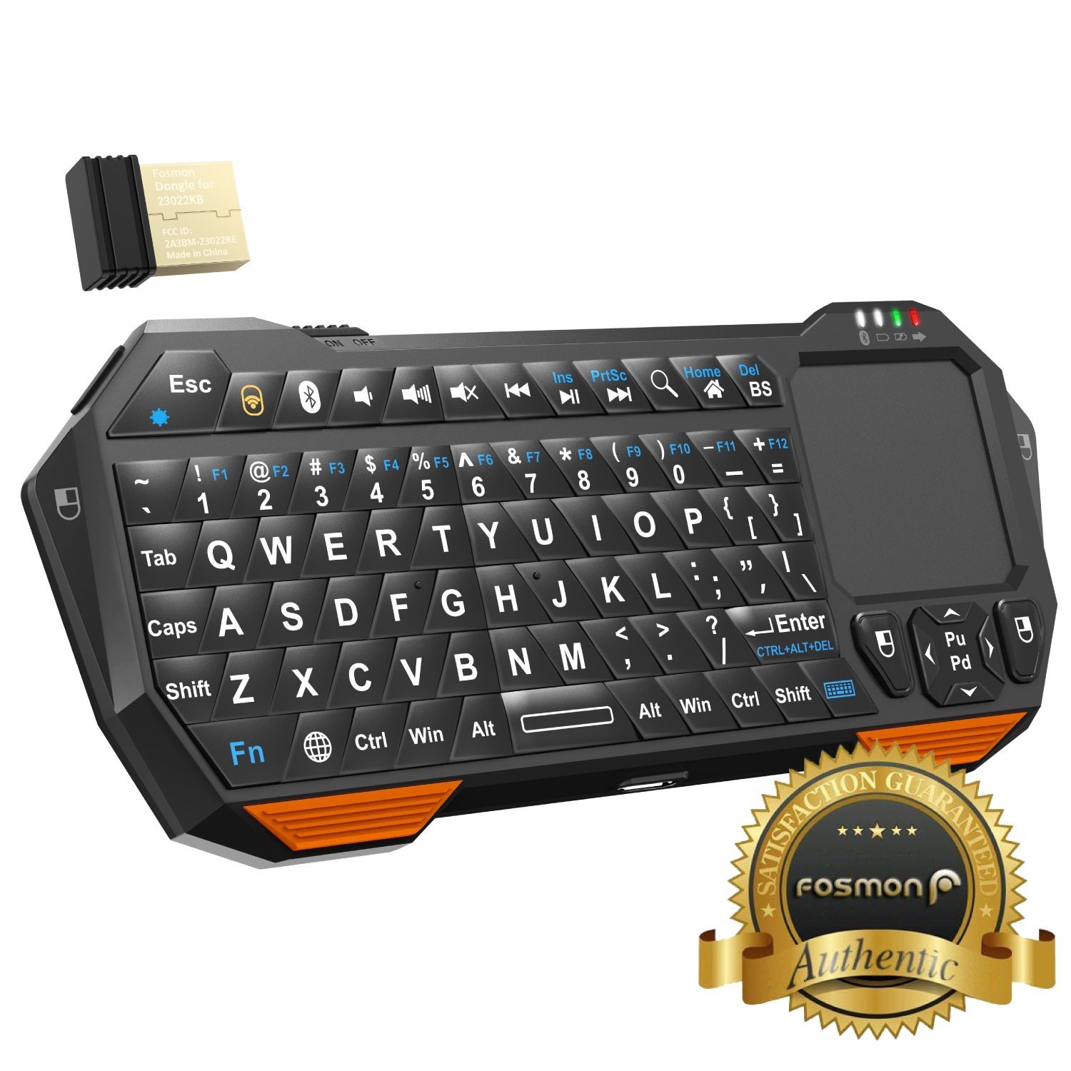30ft Range Mini Wireless Bluetooth Keyboard w/ Touchpad for PS4 PC VR