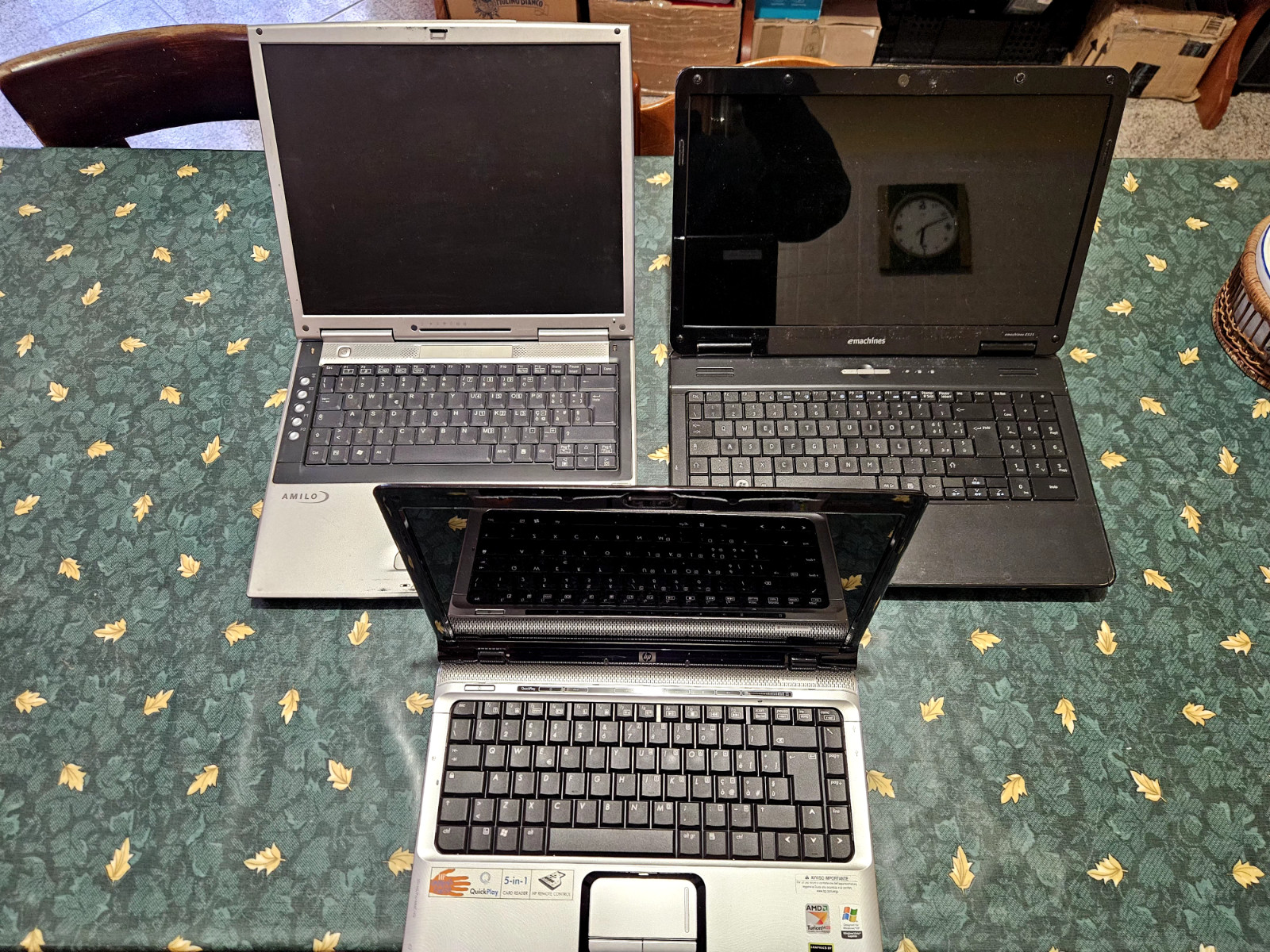 Lot of 3 Laptops for Fujitsu HP eMachines Parts