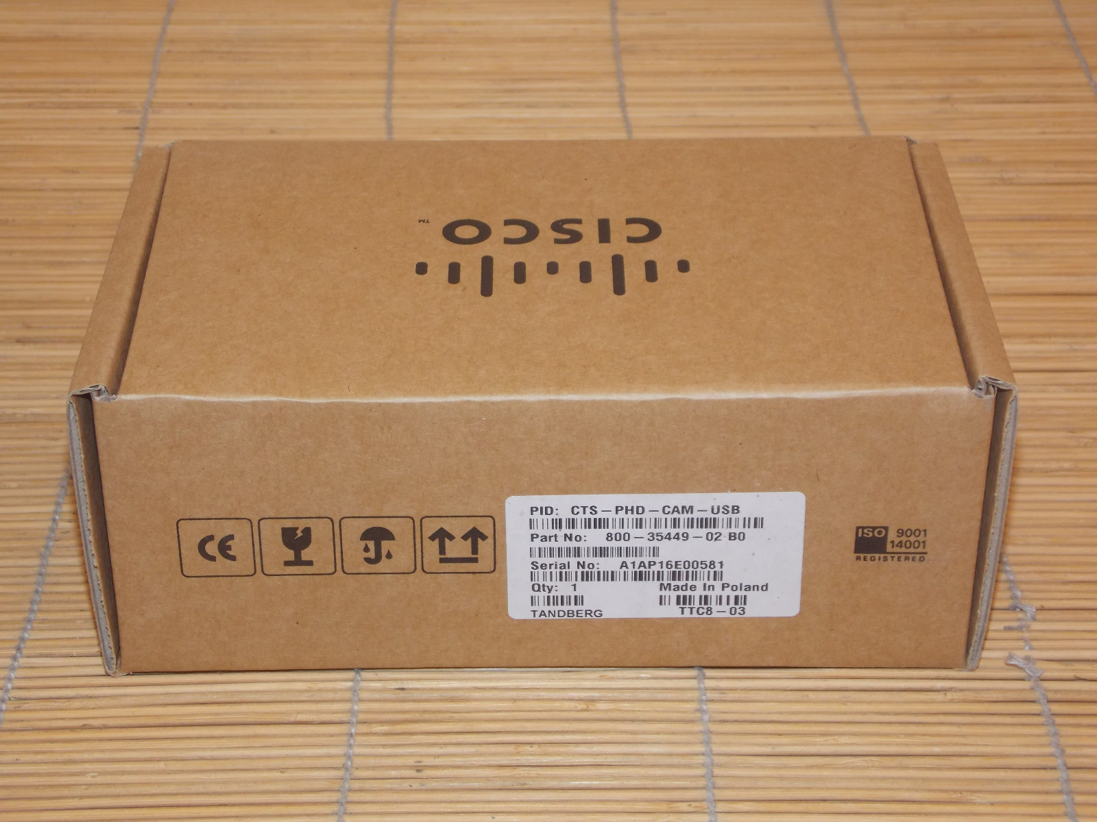New Sealed Cisco Tandberg CTS-PHD-CAM-USB TTC8-03 PrecisionHD Camera New Original Packaging