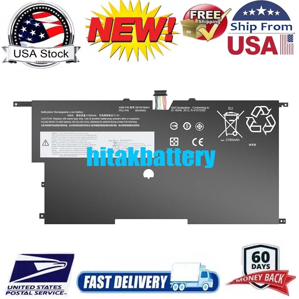 Battery for Lenovo ThinkPad X1 Carbon gen 3 (3rd) 2015 45N1700 45N1701 00HW002