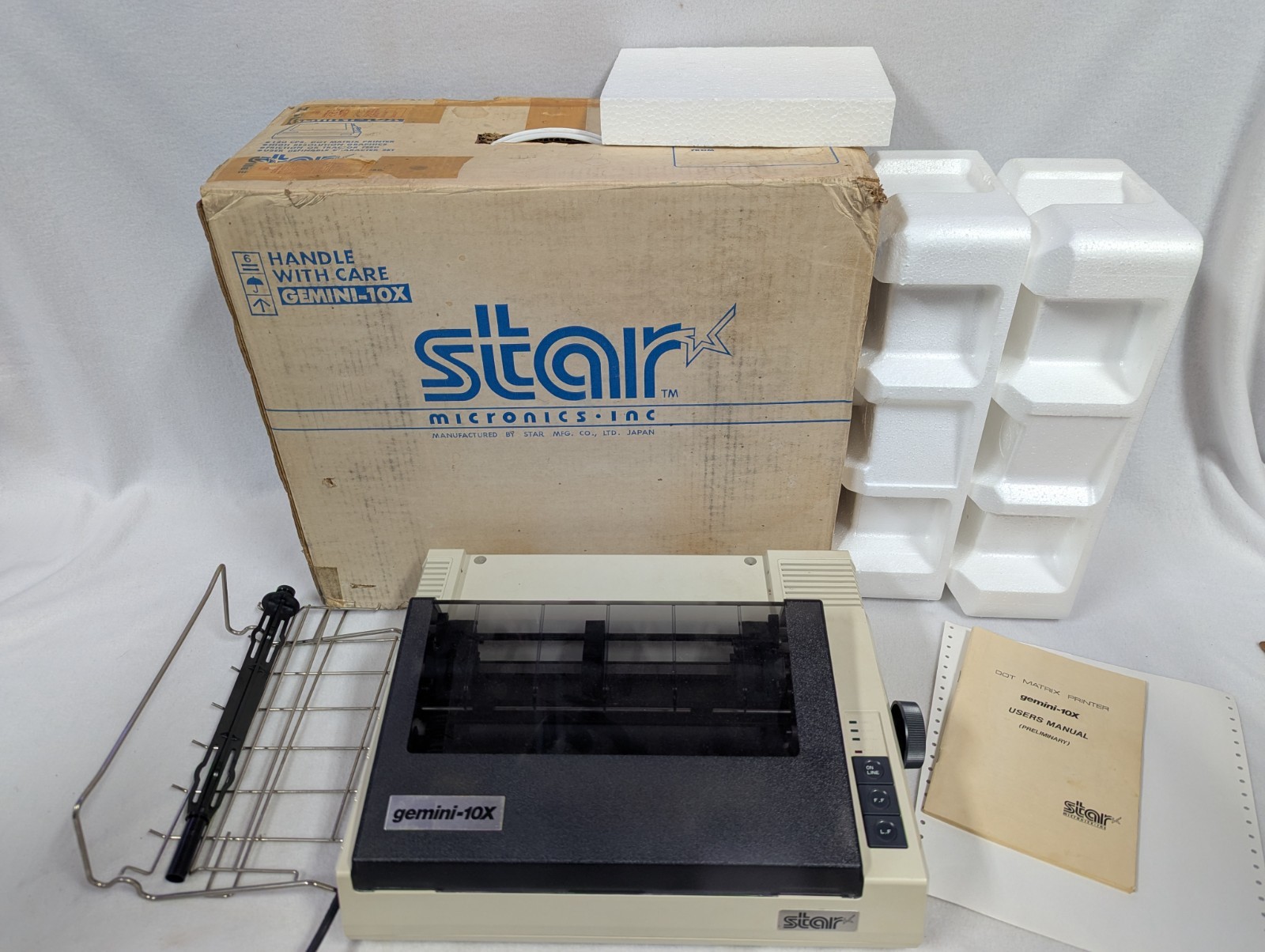 Vtg Star Micronics Gemini-10x Dot Matrix Printer in OG Box ~ Powers On ~ READ