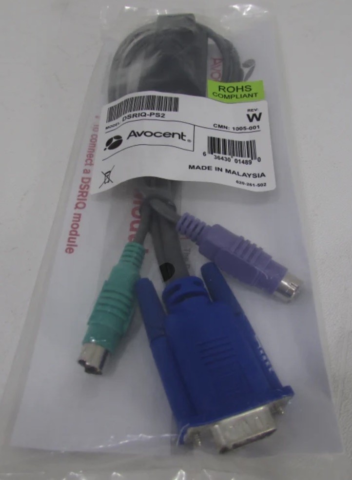 Avocent KVM Server Interface PS/2 MODULE CABLE DSRIQ-PS2 NEW SEALED