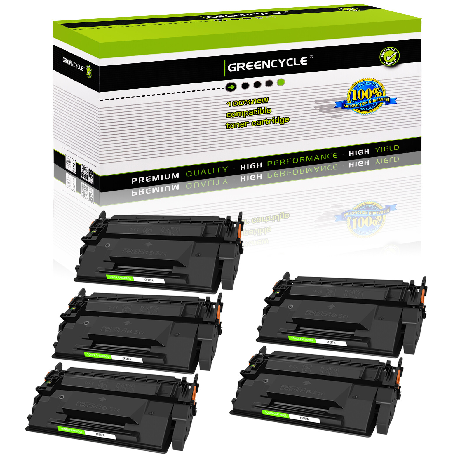 5PK CF287A 87A Toner Cartridge Fit for HP Enterprise MFP M527f M527c M506n Print