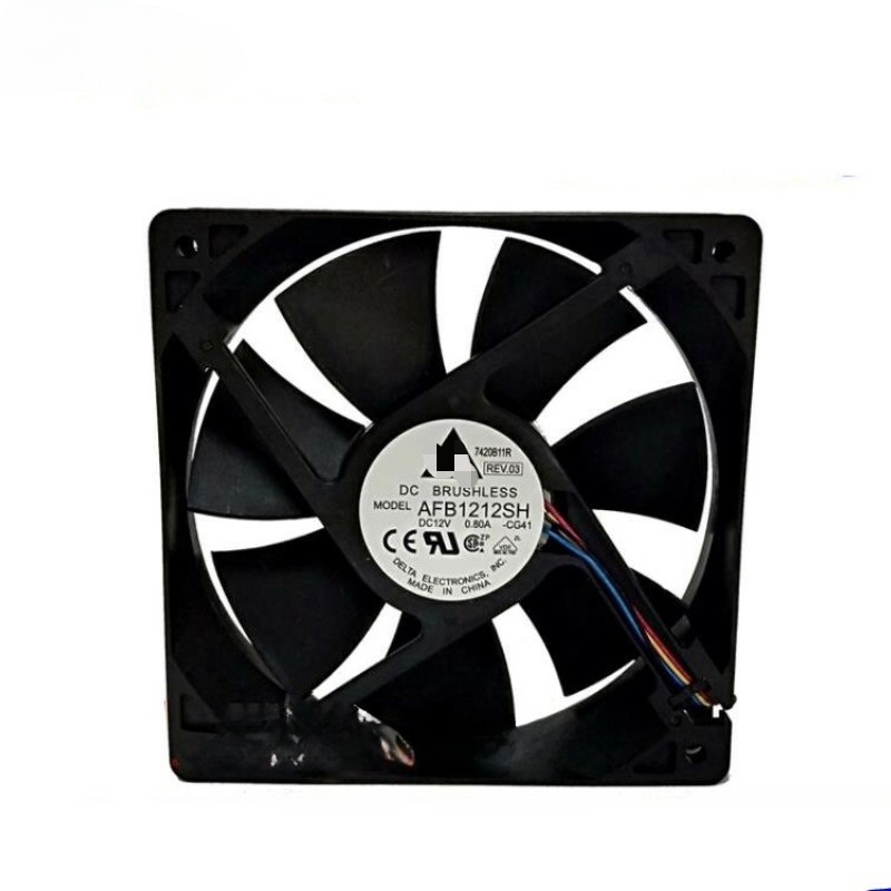 Delta AFB1212SH Axial fan DC 12V 0.8A 120*120*25MM 4pin Server cooling fan