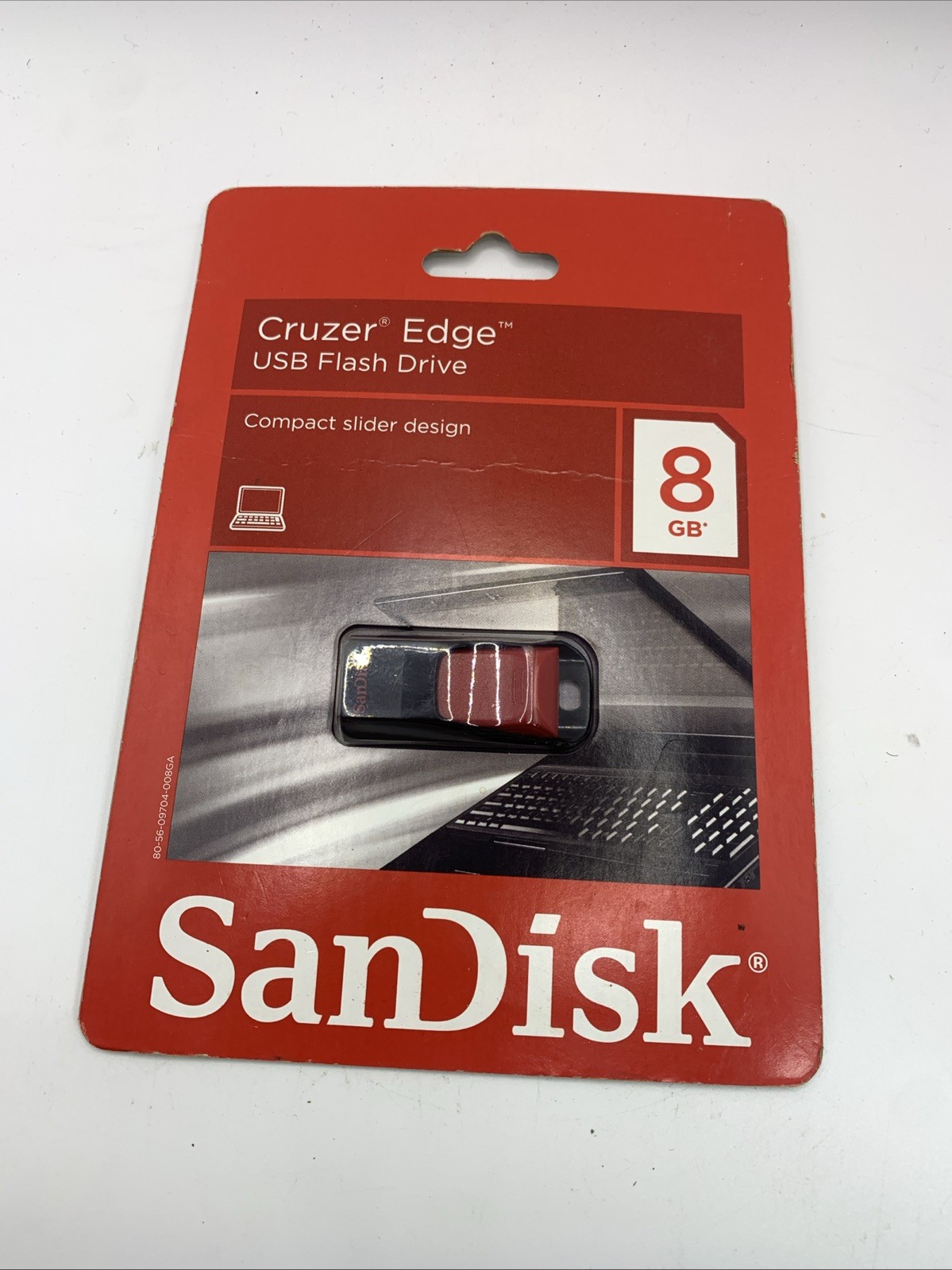 SanDisk Black Red Cruzer 8GB USB 2.0 Flash Drive Storage Factory Sealed See Pics