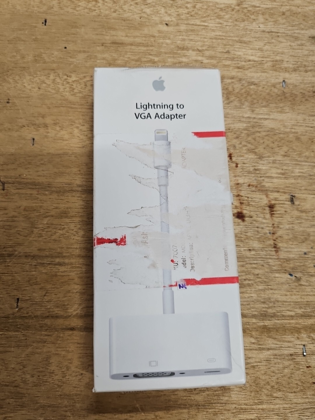 Apple Lightning to VGA Adapter (MD825AM/A) OEM | White, Brand New Sealed A1439