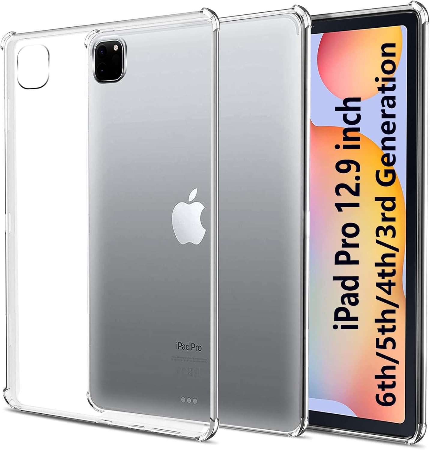 Case for iPad Pro 12.9 inch (6th/5th Generation), Ultra Thin Shockproof TPU Cove