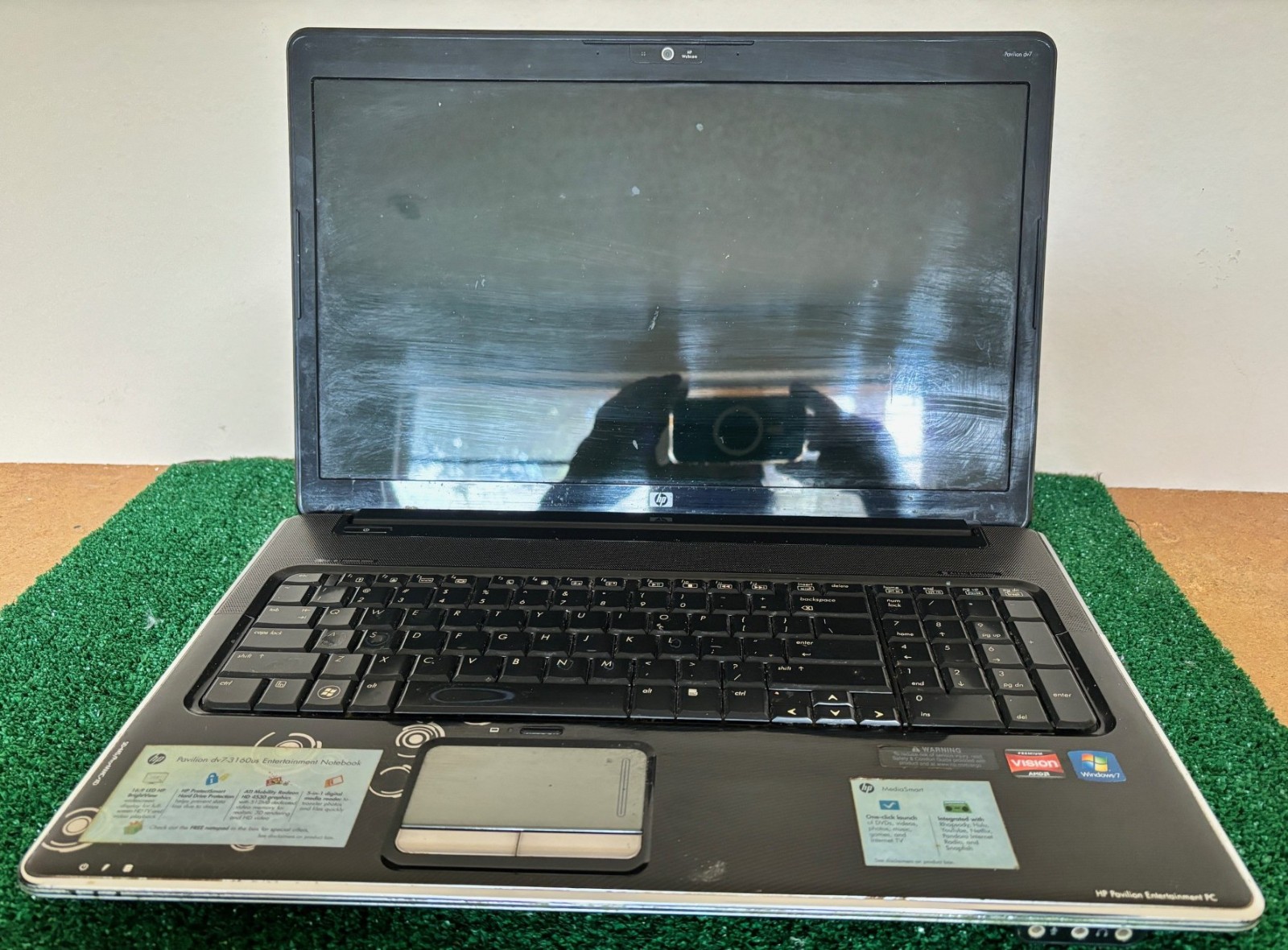 HP PAVILION DV7 NOTEBOOK 17.3" AMD TURION II ULTRA M620 2.5GHz 2GB RAM PARTS DW