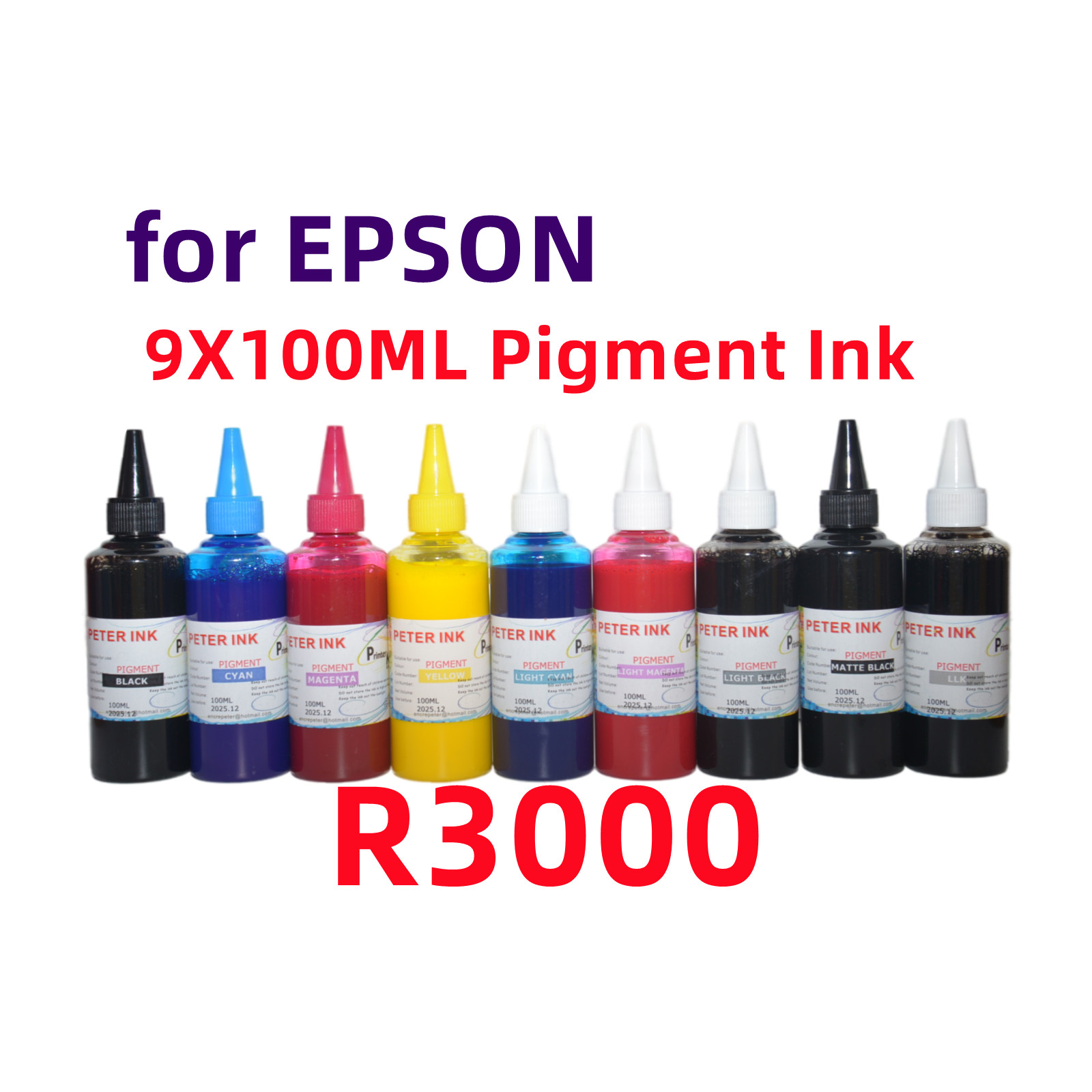 9X100ML Premium Pigment refill ink for Stylus Photo R3000 Printer T157