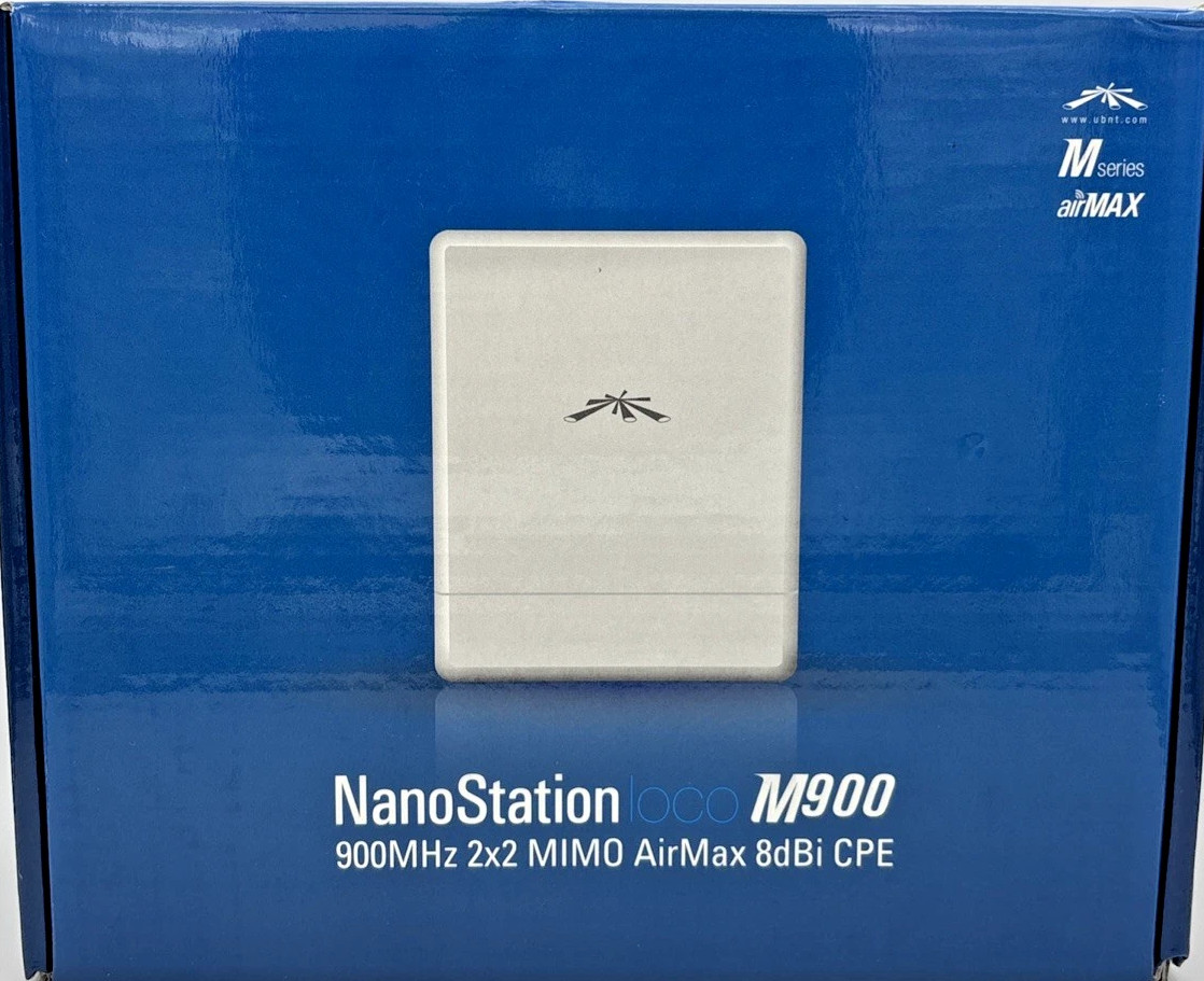 Ubiquiti NanoStation Loco M900 900MHz 2X2 MIMO AirMax 8dBi CPE