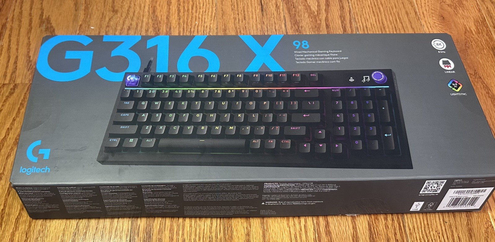 Logitech - G316 X 98 Gaming Wired RGB LIGHTSYNC Keyboard Tactile Black