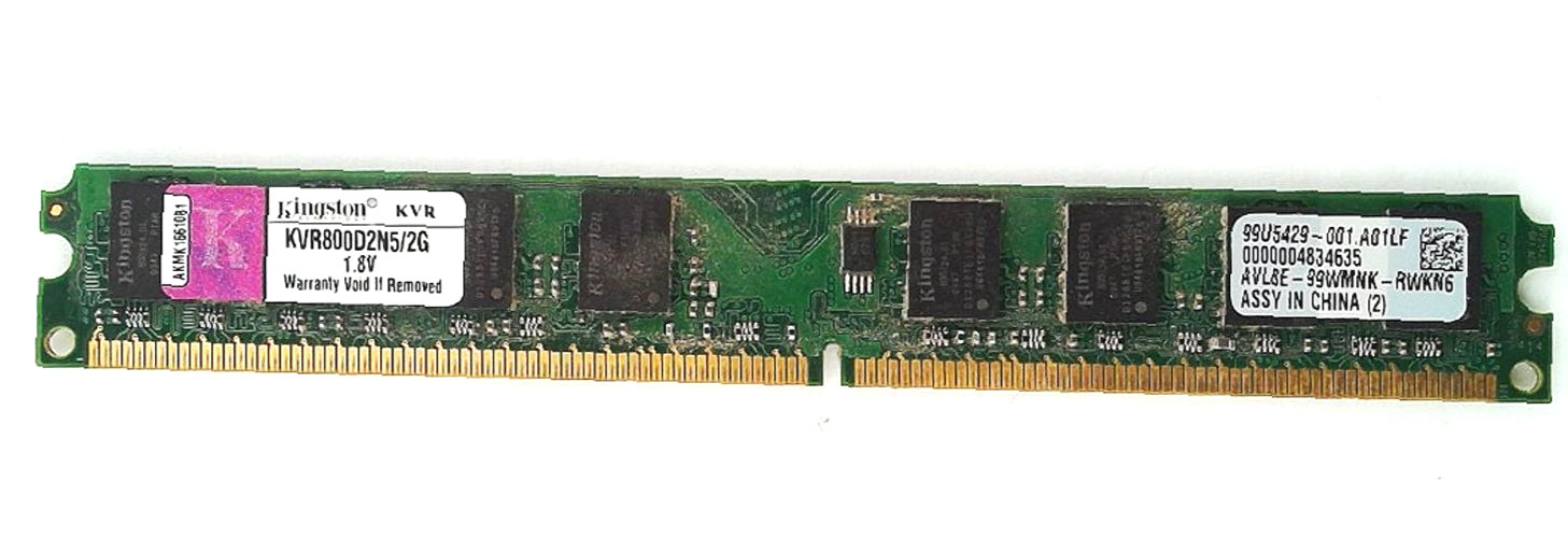 Kingston 2GB DDR2 PC2-6400 DDR2-800 Desktop RAM DIMM KVR800D2N5/2G Tested