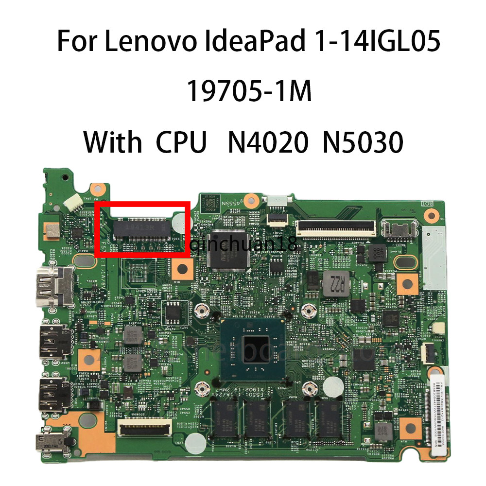 19705-1M For Lenovo IdeaPad 1-14IGL05 Motherboard CPU N4020 N5030 Tested 100% OK
