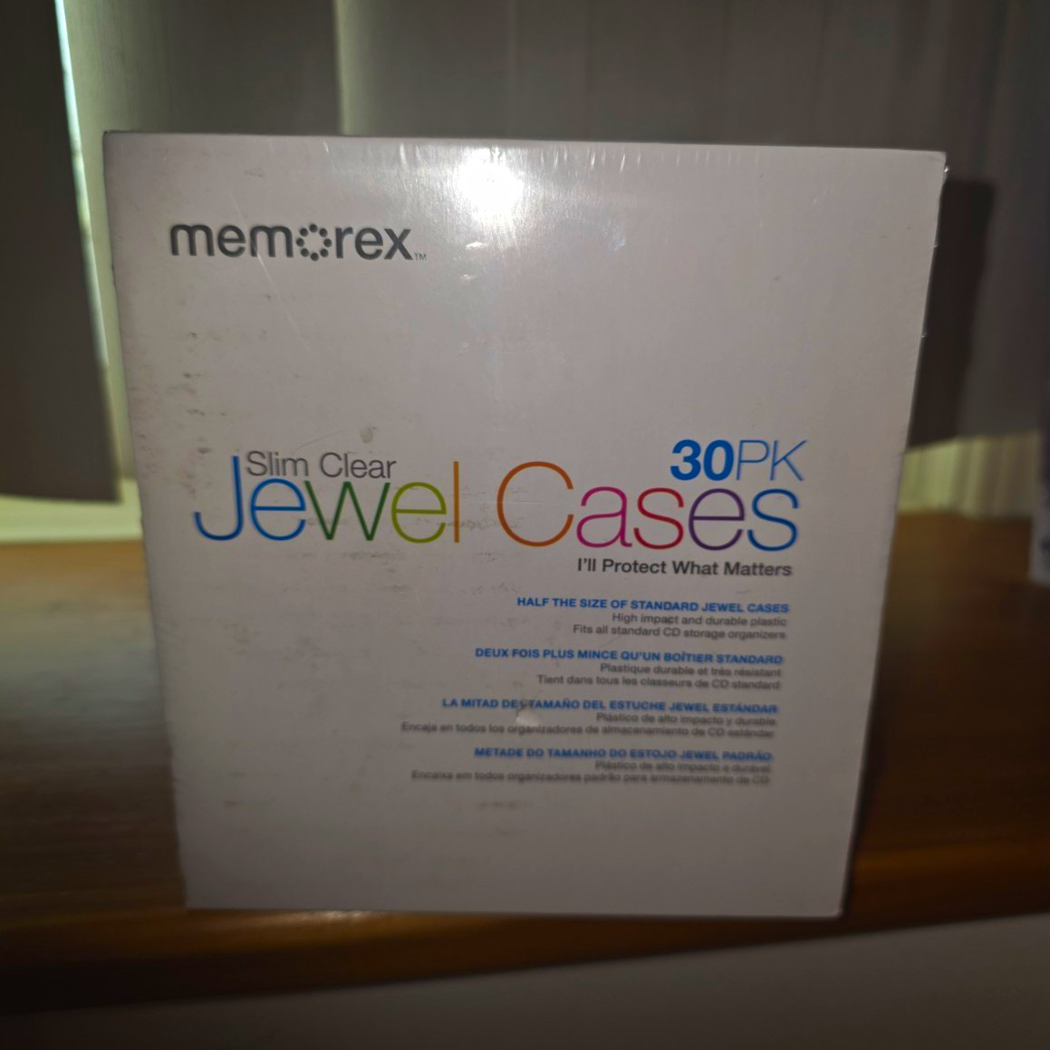Memorex 30 Pack Slim Clear Plastic CD Jewel Cases - Jewel Case: Slimline