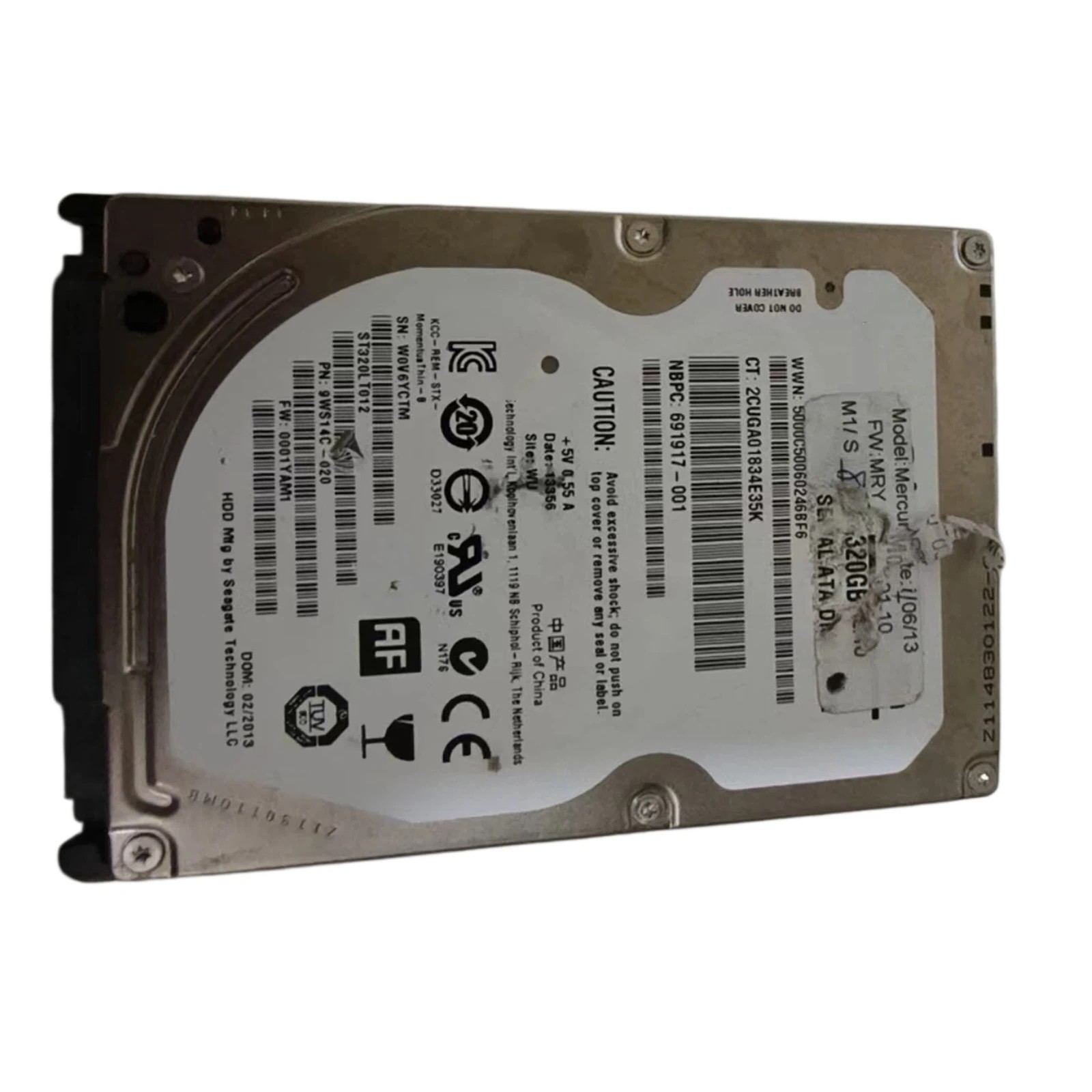 ST320LT012 320GB Hard Disk Drive fits for Seagate 9ws14c-020 F/W: 0001YAM1
