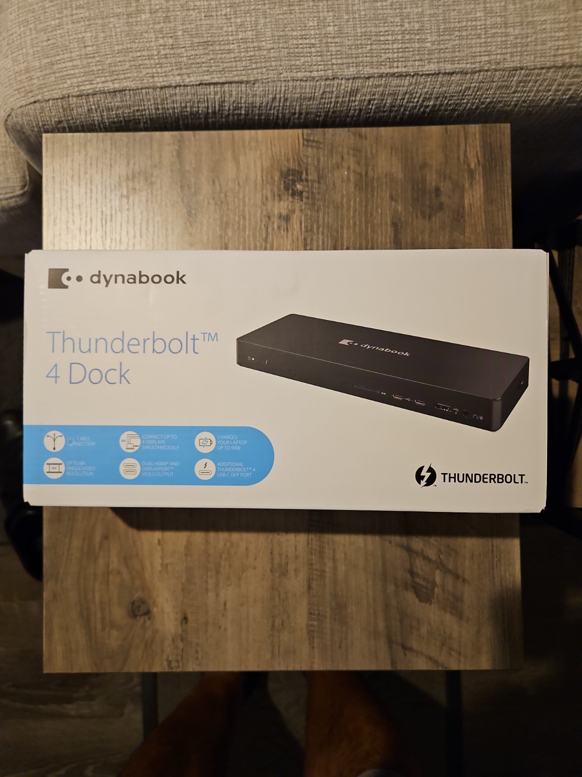 New Dynabook Thunderbolt 4 Docking Station PS0120UA1PRP Black HDMI DP USB-C