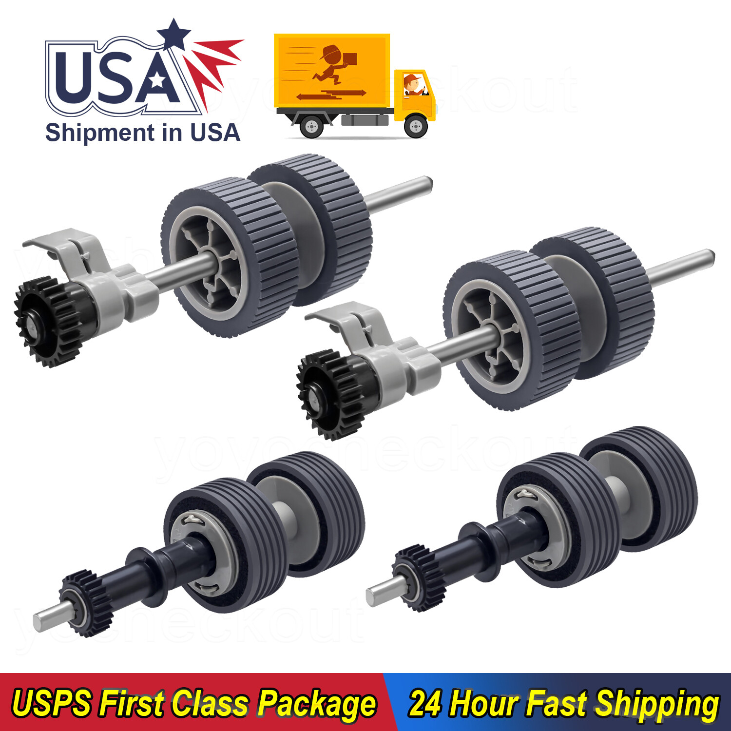 2 Set For Fujitsu Fi-6130Z Fi-6140Z Fi-6230Z Fi-6240Z Pick Brake Roller Kit