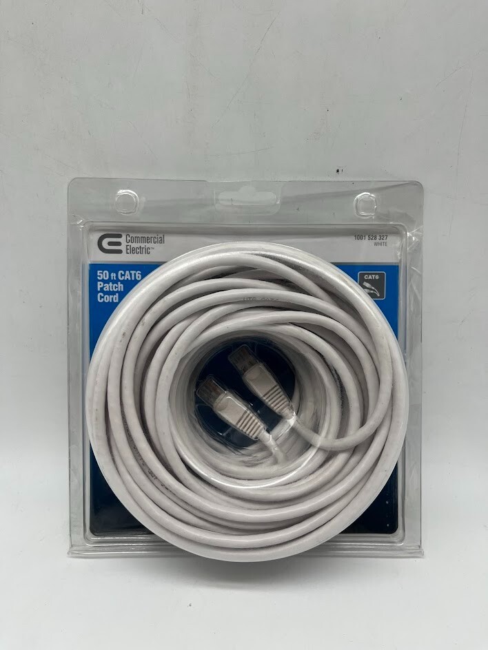 Commercial Electric 50 ft. CAT6 UTP Ethernet Cable, White