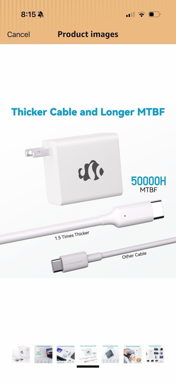 NIMO MacBook Pro Charger 100W GaN USB C Charger Fast Charging